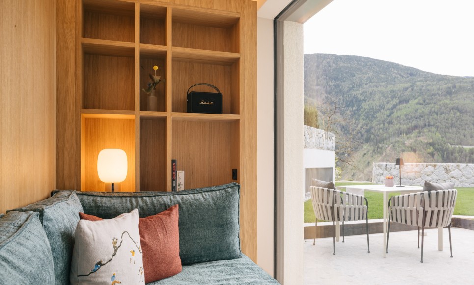 Große Loggia in der exclusiven Ferienwohnung Tilia Südtirol Bozen